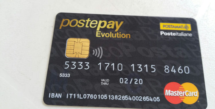 Carta PostePay Evolution di esempio